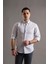 Evrytime Slimfit Yaka Düğmeli Çizgili Uzun Kol Yazlık Erkek Gömlek 3