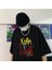 Rock Serisi Korn Poster Siyah Oversize T-Shirt 1
