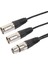 Siyah 3pin Xlr Dişi Fişe Çift Erkek Fiş Mikrofon Kablo Adaptör Aşaması (Yurt Dışından) 4