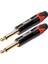 6pcs 1/4 Inç 6.35MM Mono Mikrofon Tapası Gitar Ses Kablosu Konektörleri (Yurt Dışından) 2