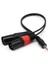 3.5mm Trs - Xlr Adaptör Kablosu Çift Xlr Ila 3.5mm 1/8 "trs Yardımcı (Yurt Dışından) 2