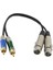 1ft 2 Xlr Dişi -2 Rca Erkek Yama Kablosu -Dual Xlrf -Çift Rca Ses Kablosu (Yurt Dışından) 4