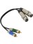 1ft 2 Xlr Dişi -2 Rca Erkek Yama Kablosu -Dual Xlrf -Çift Rca Ses Kablosu (Yurt Dışından) 5