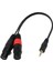 1ft 1/8 "3,5mm Erkek Stereo Trs Audio Fişi Çift 2 Dişi 3pin Xlr Kablosu (Yurt Dışından) 3