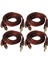 4 Adet 5ft 6.35MM 1/4inch Fiş Erkek - Çift 2 Rca Erkek Fişleri Ses Kablosu (Yurt Dışından) 1