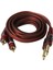 4x 5ft 6.35MM 1/4 Inç Mono Fiş 2 Rca Erkek Ekranlı Ses Kablosu (Yurt Dışından) 2