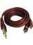 4x 5ft 6.35MM 1/4 Inç Mono Fiş 2 Rca Erkek Ekranlı Ses Kablosu (Yurt Dışından) 3