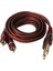 4x 5ft 6.35MM 1/4 Inç Mono Fiş 2 Rca Erkek Ekranlı Ses Kablosu (Yurt Dışından) 5