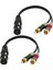 2x Ses Kablosu - 12 Inç Ayırıcı Yama Kablosu - 1 Xlr Dişi Ila 2 Rca Erkek (Yurt Dışından) 1