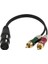 2x Ses Kablosu - 12 Inç Ayırıcı Yama Kablosu - 1 Xlr Dişi Ila 2 Rca Erkek (Yurt Dışından) 3
