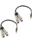 2x 3.5mm Stereo Mono Erkek Xlr-Çift Kadın Mikrofon Ses Kablosu, 1 Metrelik (Yurt Dışından) 1