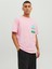 Jack & Jones Jortulum Landscape Tee Ss Crew Neck Pembe Erkek T-shirt 12235226-Prism 1