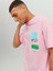 Jack & Jones Jortulum Landscape Tee Ss Crew Neck Pembe Erkek T-shirt 12235226-Prism 5