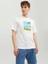 Jack & Jones Jortulum Landscape Tee Ss Crew Neck Beyaz Erkek T-shirt 12235226-Brigh 1