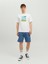 Jack & Jones Jortulum Landscape Tee Ss Crew Neck Beyaz Erkek T-shirt 12235226-Brigh 3