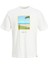 Jack & Jones Jortulum Landscape Tee Ss Crew Neck Beyaz Erkek T-shirt 12235226-Brigh 5