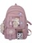 Lise Kız Sırt Çantası Okul Çantaları Kızlar Multipockets Kawaii Sırt Çantası ile 2 Ayı Bebek Genç Için (Yurt Dışından) 1