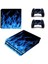 Mavi Alevler Playstation 4 Pro Full Sticker Kaplama 1