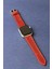 Apple Watch Kordon Deri Crazy Kırmızı 38-40-41 mm Uyumlu 2