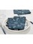 Toile Plants Polyester Misafir Peçetesi 40 x 40 Koyu Lacivert 2