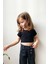 Crop Kız Basic Tshirt Siyah 3