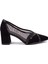 DZA07-2682009 Siyah Süet Klasik Topuklu Kadın Ayakkabı 2