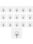 Kendinden Yapışkanlı 15 Adet Askı Şeffaf Banyo Mutfak Havlu Askısı Tekli Askı 6*6 cm 1