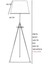 Noa Siyah Kaplama Tripod Boyu Ayarlanabilir Metal Lambader - Capadocia Desenli 2