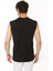 Erkek Siyah Bisiklet Yaka Tank Sıfır Kol Atlet %100 Pamuk T-shirt 5