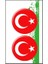 Türk Bayrağı Yuvarlak (5x5 Cm) Ikili Damla Etiket 1