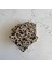 Taş Bardak Altlığı Stone Coasters - 4 Lü Set Minimalist Siyah Çiçek Desen 3