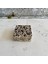 Taş Bardak Altlığı Stone Coasters - 4 Lü Set Minimalist Siyah Çiçek Desen 4