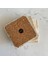 Taş Bardak Altlığı Stone Coasters - 4 Lü Set Minimalist Siyah Çiçek Desen 5