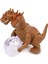 LED Işıklı Gerçek Görünümlü Sesli Çarpınca Dönen Toplu Yürüyen Çift Başlı Dinozor Oyuncak T-Rex 2