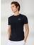 Bisiklet Yaka Koyu Mavi Erkek T-Shirt 8NPT51PJM9Z0578 3