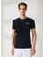 Bisiklet Yaka Koyu Mavi Erkek T-Shirt 8NPT51PJM9Z0578 4