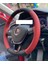 Volkswagen Golf-Jetta-Caddy-Passat-Tiguan-toureg- 2015-20 Kırmızı siyah kırmızı dikişli direksiyon kılıfı 5