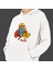 Kişiye Özel Anneler Günü "süper Annem" Baskılı Cepli, Kapşonlu Beyaz Unisex Sweatshirt HK2626 1