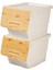 Motek Bambu Tekerlekli Organizer Çok Amaçlı Saklama Kutusu 2X12 Lt 2