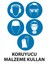 Koruyucu Malzeme Kullan 2 Uyarı Levhası 25 cm x 35 cm Sticker Etiket 1