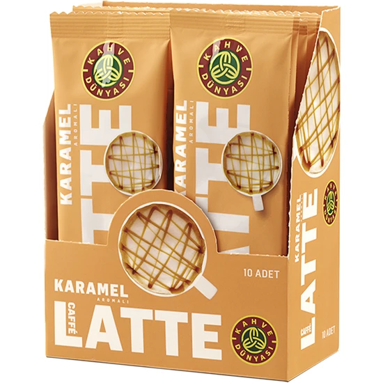 Kahve Dünyası Özel Seri Sıcak Karamel Aromalı Caffe Latte 10'lu