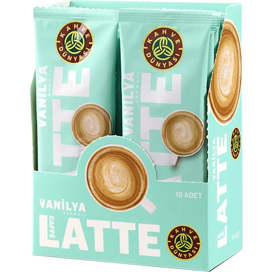 Kahve Dünyası Özel Seri Sıcak Vanilyalı Aromalı Caffe Latte 10'lu