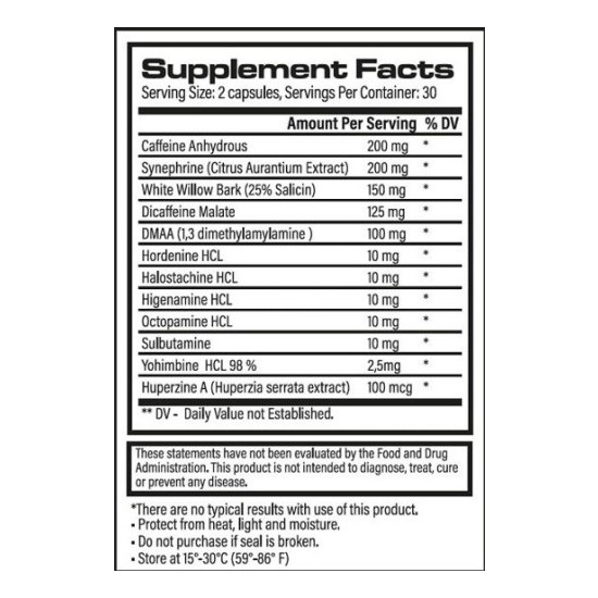 Skull Labs Ripper 1.3 Dmaa Ultimate fat burner 60 Kapsul Fiyatı