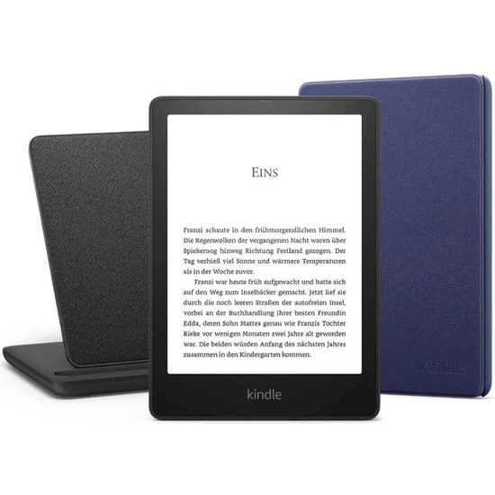 Amazon Kindle 6.8 Paperwhite 5 E Kitap Okuyucu 32 GB + Orijinal Deri Kılıf + Kablosuz Şarj Ünitesi Reklamsız