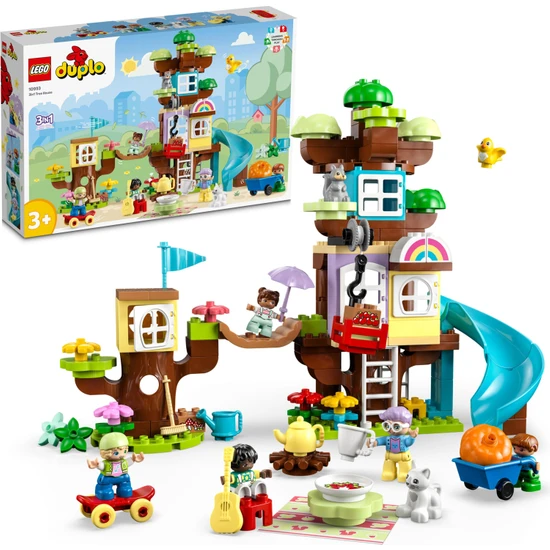 LEGO® DUPLO® 3#ü 1 Arada Ağaç Ev 10993 - 3 Yaş ve Üzeri için Yaratıcı Oyuncak Yapım Seti (126 Parça)
