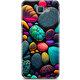 RedClick Samsung Galaxy J5 Prime Uyumlu Kılıf Miraks 20 Rengarenk Çakıl Taşları Renkli Kılıf Turkuaz