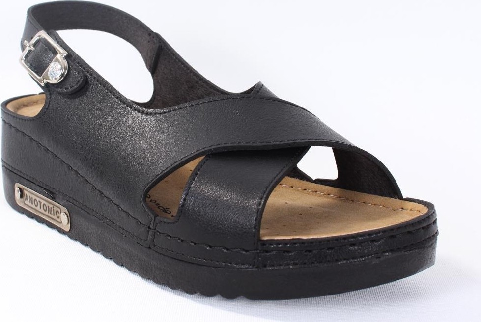 Dagoster DZA37-3031 Siyah Günlük Ortopedik Kadın Sandalet