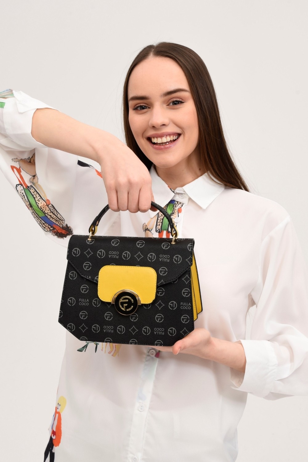 Morpelikan Bej Zikzak Clutch Kadın Portföy Çanta görsel 4