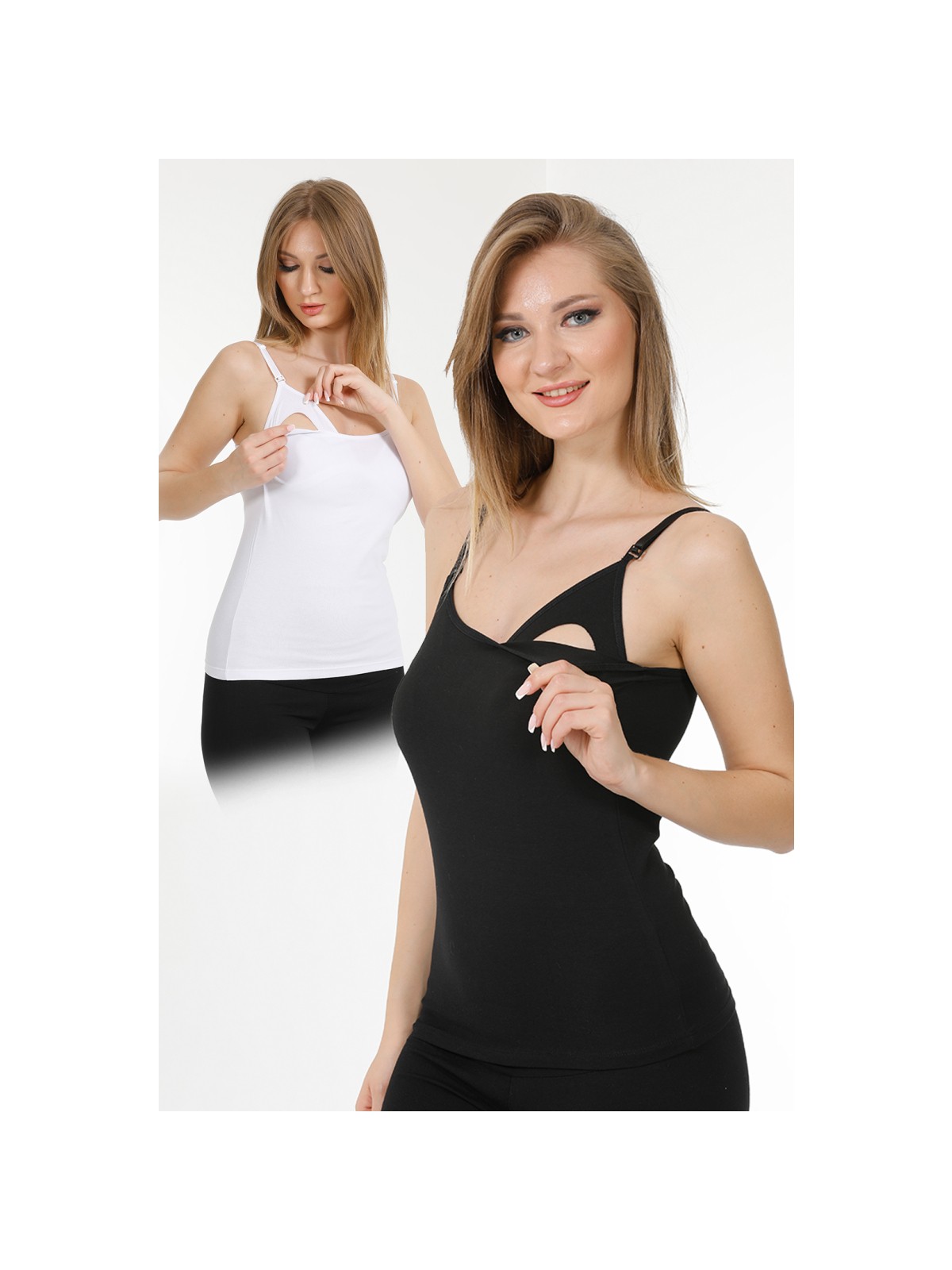 Parlingerie Emzirme Atlet 2'li Set Yumuşak Kumaş ve Kolay Takılıp Açılabilen Klipsli Tasarım