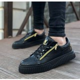 Garajmen Siyah Fermuarlı Erkek Sneaker Ayakkabı